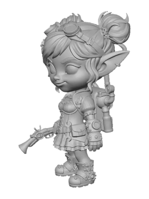 3D model for Steampunk Goblin Engineer