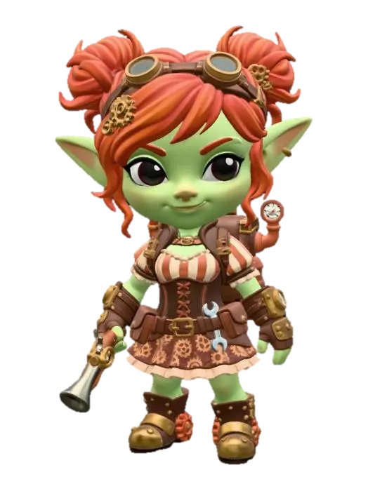 3D model for Steampunk Goblin Engineer