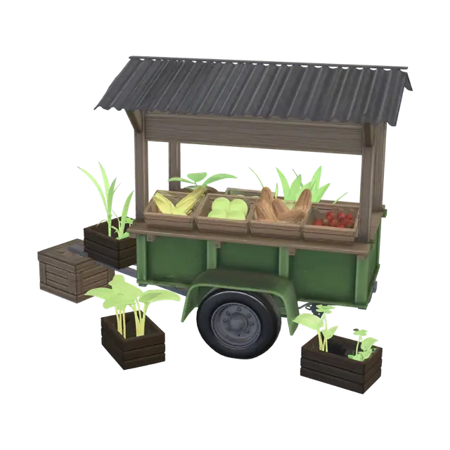 3D model for Mobile Fruit Stand