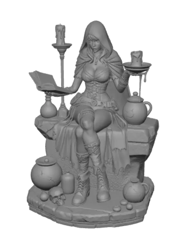 3D model for Witch on the Altar