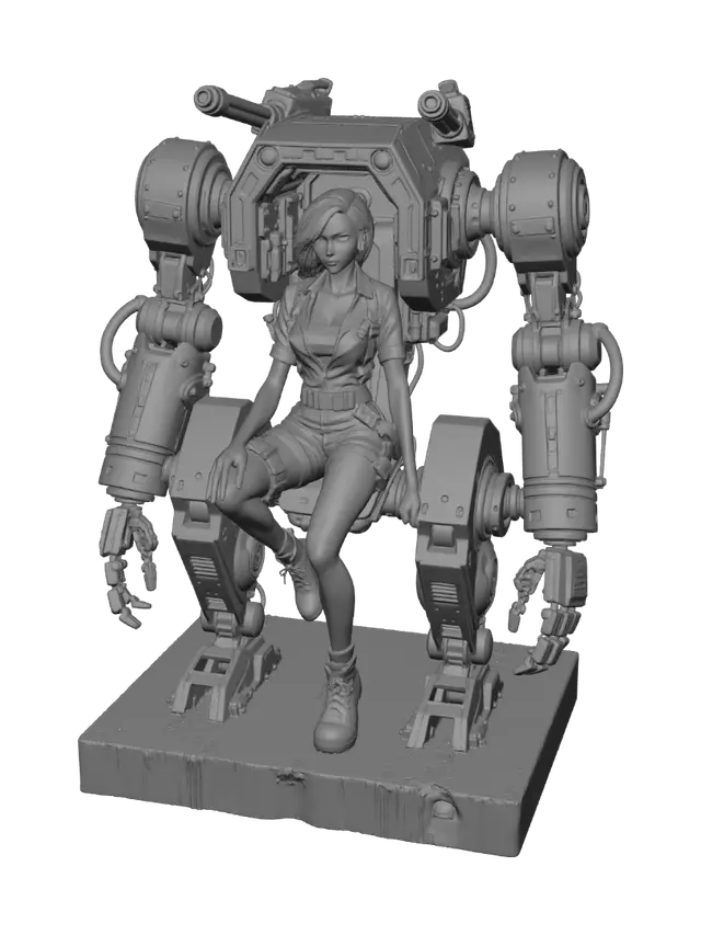 3D model for Crimson Pilot in the Iron Colossus