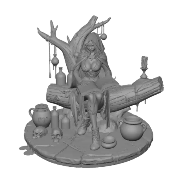 3D model for The Witch and the Tome