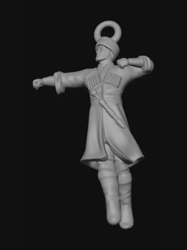 3D model for Dancing Figure Pendant