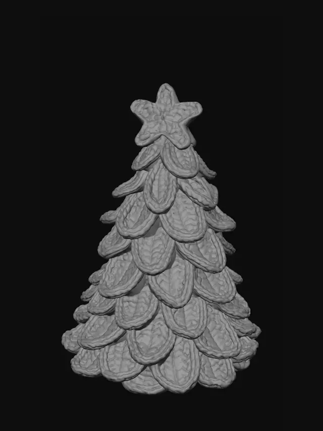 3D model for Crochet Christmas Tree with Star