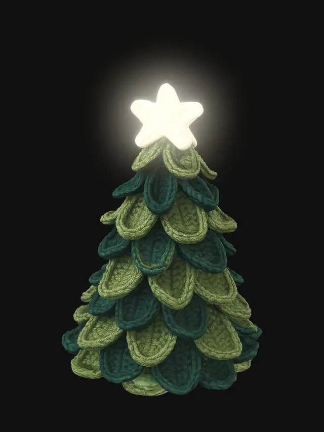 3D model for Crochet Christmas Tree with Star