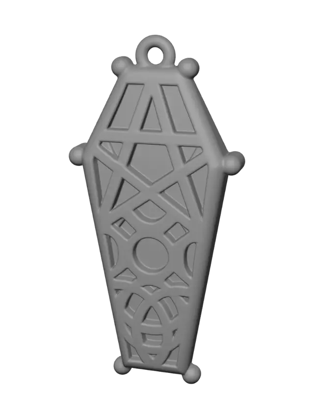 3D model for Coffin Lattice Pendant