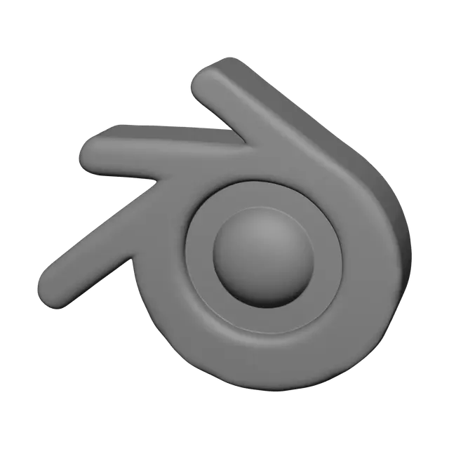 3D model for Weathered Blender Logo