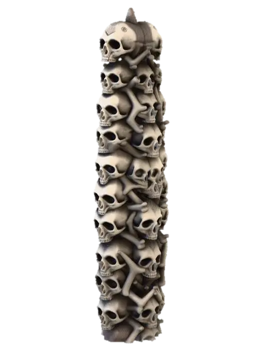 wygeneruj wysoki totem z czaszek i kości - Power 3D model, vytvořený pomocí AI
