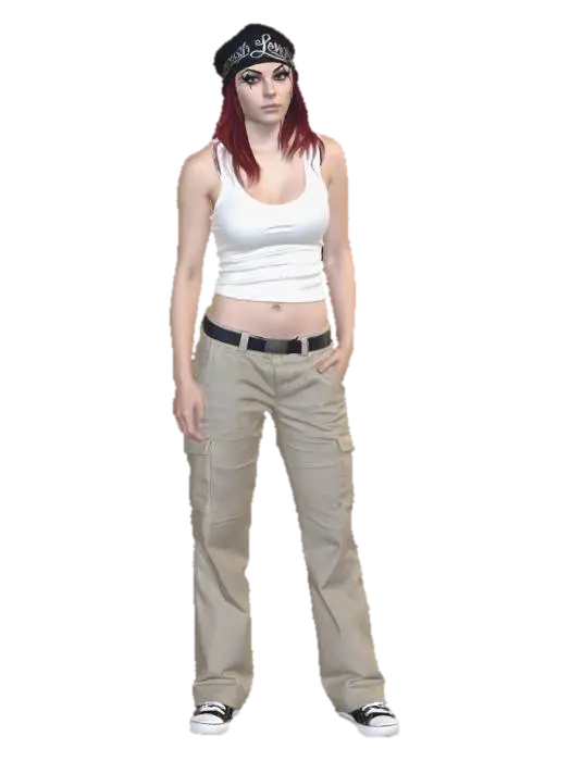 Red-Haired Rebel 3D model, vytvořený pomocí AI