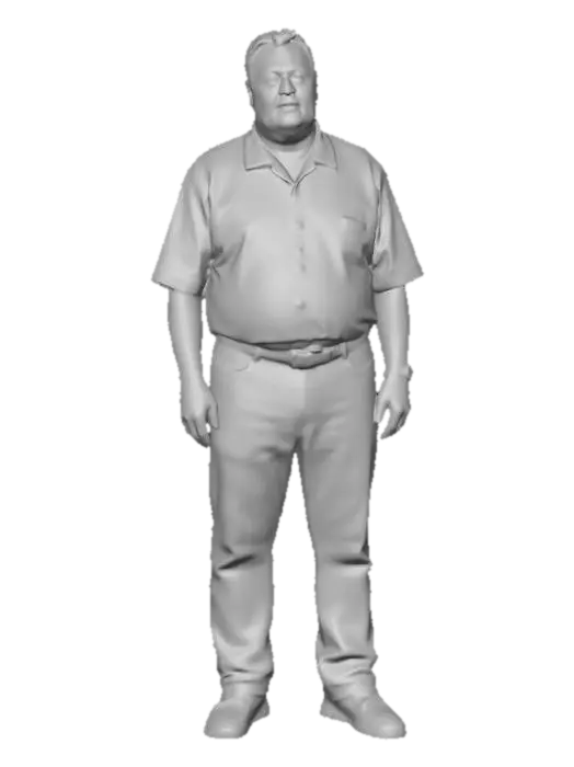 3D model for Casual plaid shirt and jeans