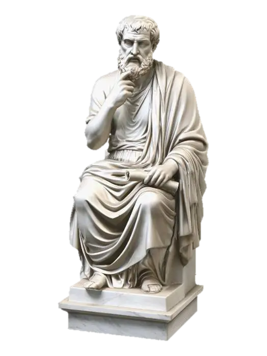 Philosopher in Contemplation - Classic 3D model, AI generated
