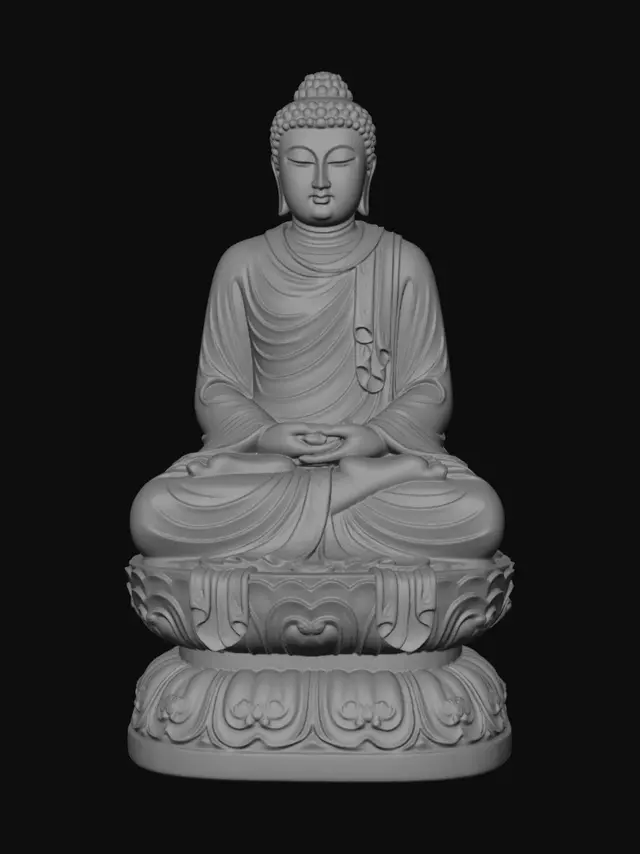 3D model for Meditating Buddha