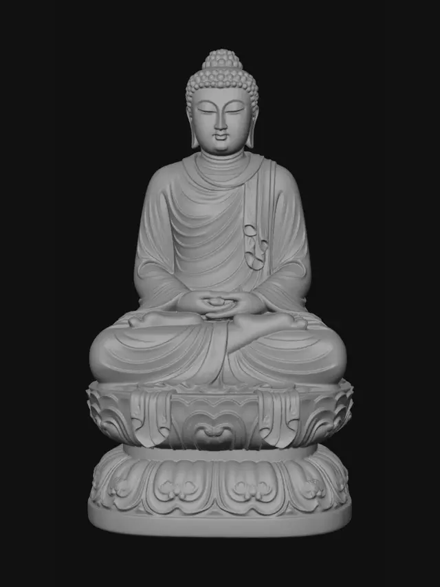 3D model for Meditating Buddha
