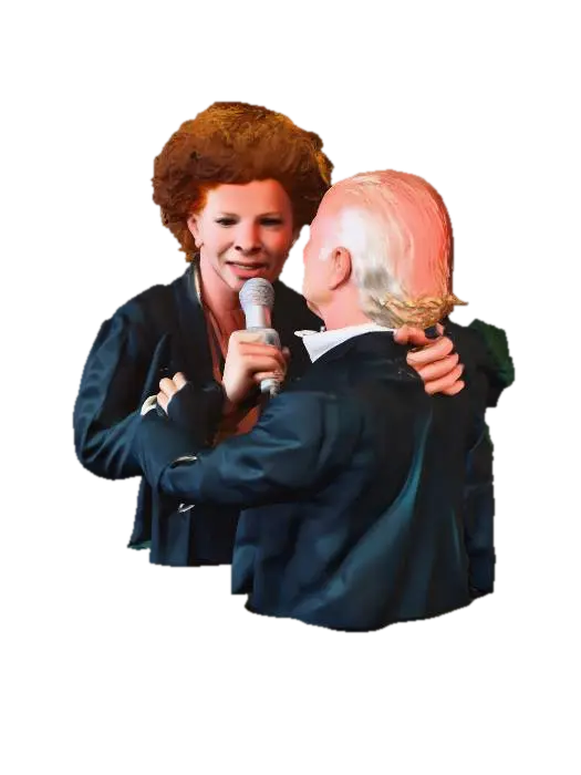 Singing Duo on Stage - E 3D model, vytvořený pomocí AI