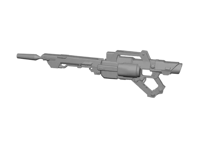 3D model for Futuristic Railgun Rifle