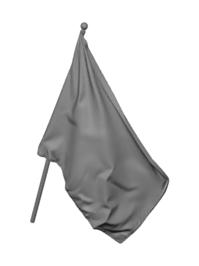 3D model for Antifascist flag with stick