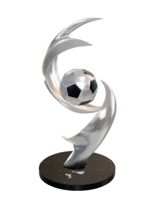 Rather than recreating the iconic World Cup trophy, we propose a contemporary… - Movement 3D model, vytvořený pomocí AI