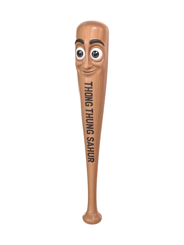 BAT THUNG THUNG SAHUR - Jolly 3D model, vytvořený pomocí AI