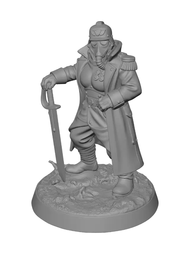 3D model for Imperial Guardsman with Rocket Launcher