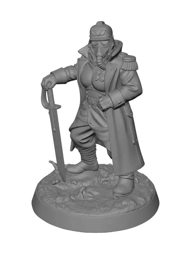 3D model for Imperial Guardsman with Rocket Launcher