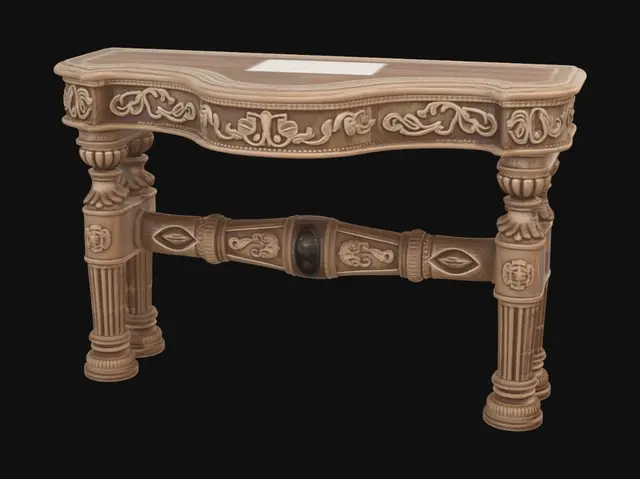 3D model for a ancient Roman roman desk Game-ready Roblox asset, clean topology, properly unwrapped UVs, single UV map, no overlapping UV islands, no stretched textures, connected mesh geometry, manifold mesh, optimized low-poly to medium-poly design, clean edge flow, properly baked PBR textures, aligned texture maps, seamless texture baking, consistent texel density, one combined material set, no floating geometry, no hidden faces, no missing polygons, centered pivot point, smooth normals, export optimized for Roblox Studio, stable FBX export, realistic proportions, detailed but performance friendly, high quality texture projection, no texture clipping, no broken UVs, no intersecting geometry, clean mesh suitable for animation and scaling.