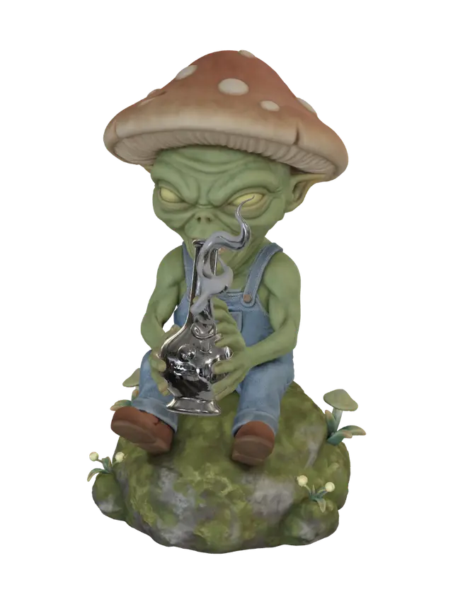 3D model for An alien garden gnome smoking a bong