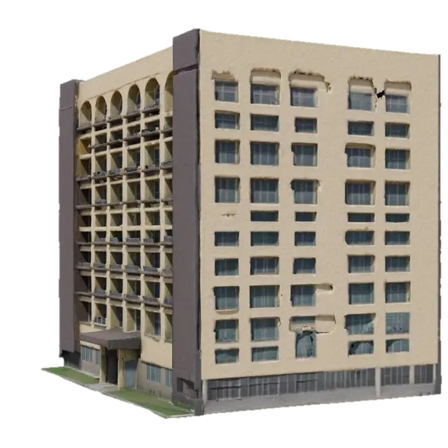 City Building Model - Town 3D model, vytvořený pomocí AI