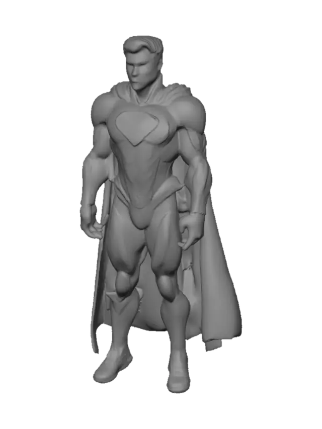 3D model for Make a person wearing space suit with superman