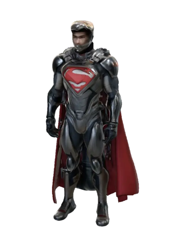 3D model for Make a person wearing space suit with superman