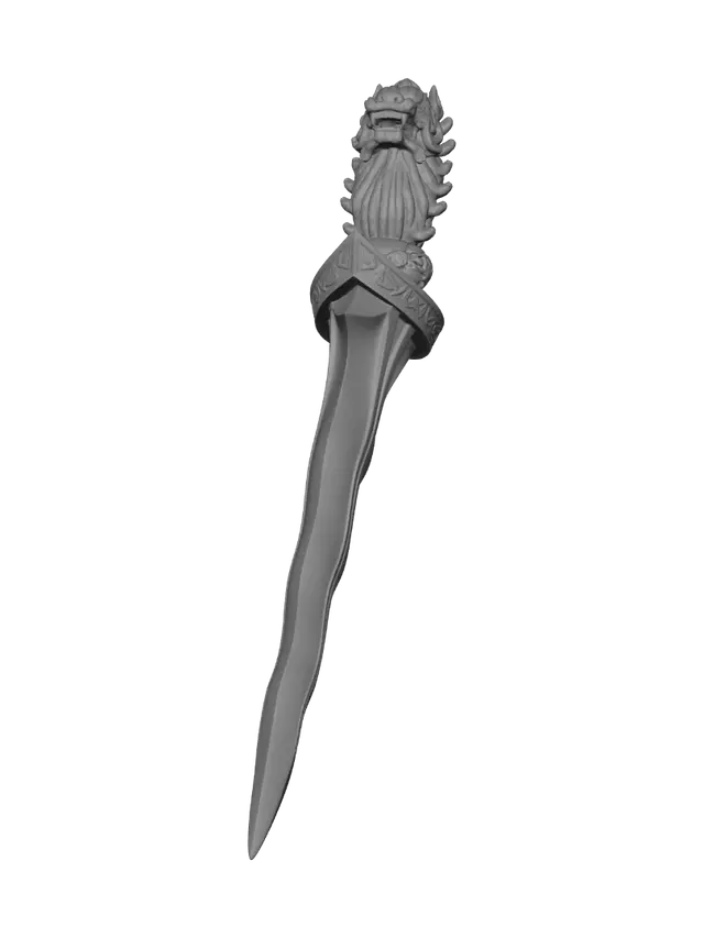 3D model for Gilded Dragon Dagger