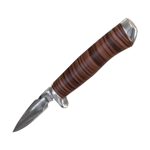 3D model for Chef Knife with Wooden Handle