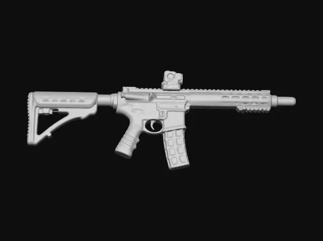 3D model for Full modular AR-style airsoft body kit, functional replica
