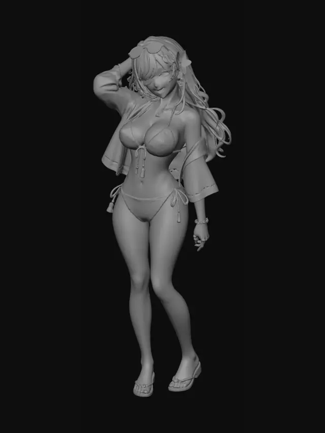 3D model for Azure Floral Beach Dream