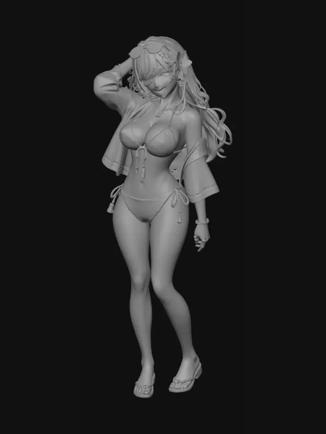 3D model for Azure Floral Beach Dream