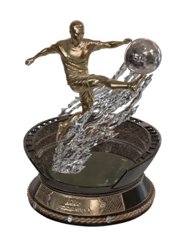 3D model for Meshy_AI_Golden Striker 2026 World Cup Trophy_1783986294_generate