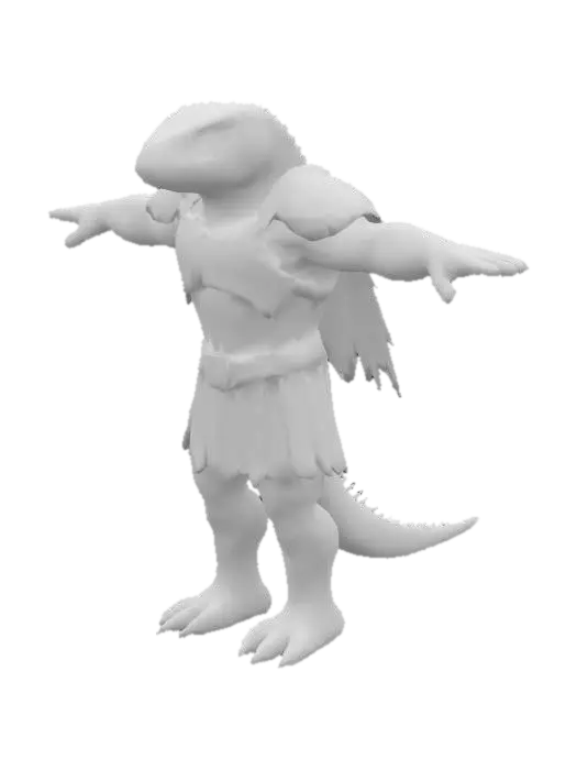 3D model for Lizard Warrior