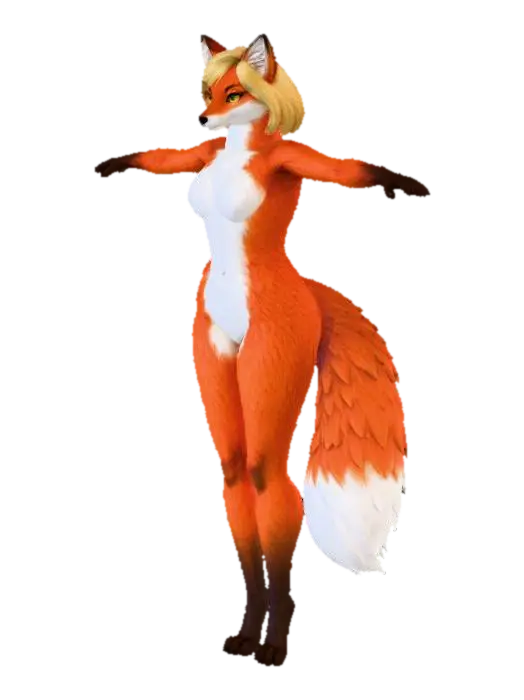 Fox Persona - Personification 3D model, vytvořený pomocí AI