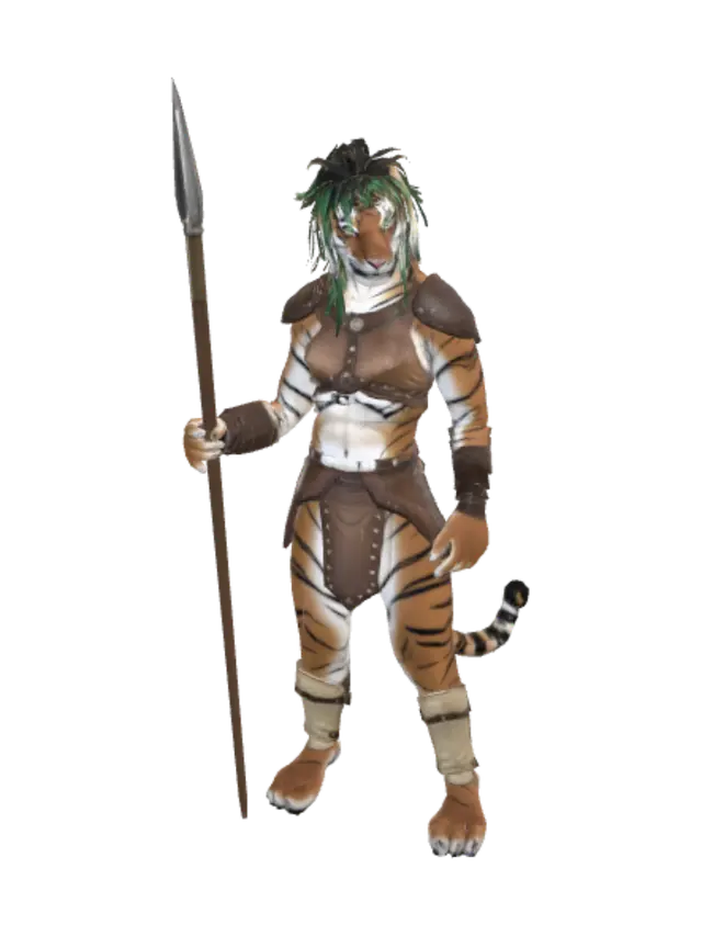 3D model for Desert Tiger Warrior