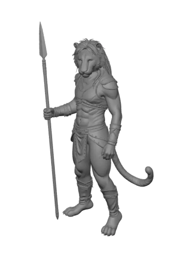 3D model for Desert Tiger Warrior