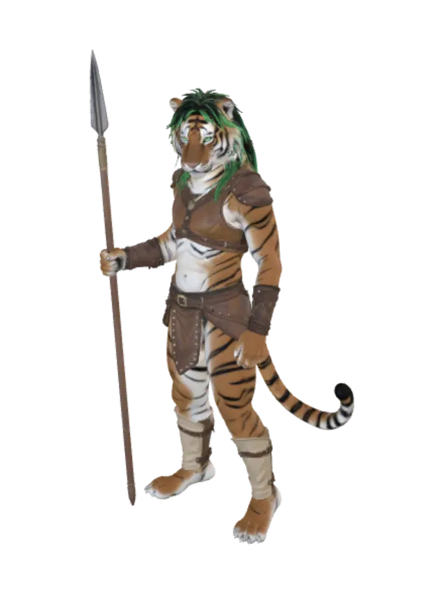 3D model for Desert Tiger Warrior