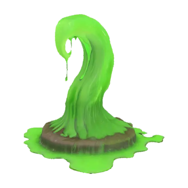 Green Ooze Rising - Acid 3D model, vytvořený pomocí AI
