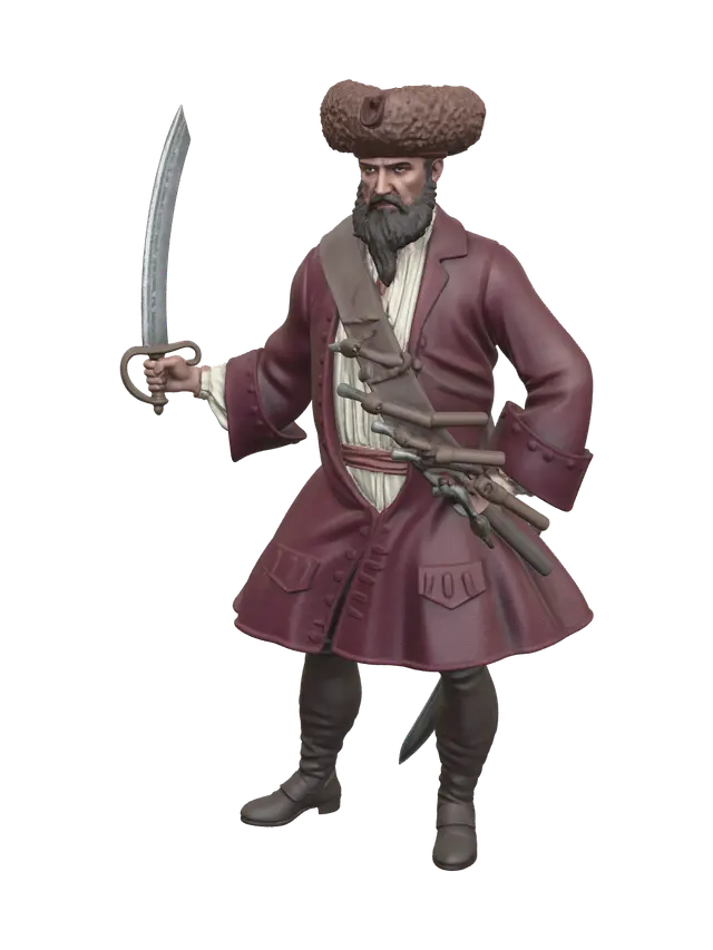 3D model for Fantasy Blackbeard