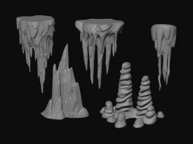 3D model for Stalactites and Stalagmites
