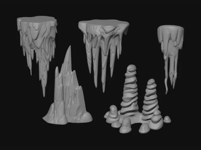 3D model for Stalactites and Stalagmites
