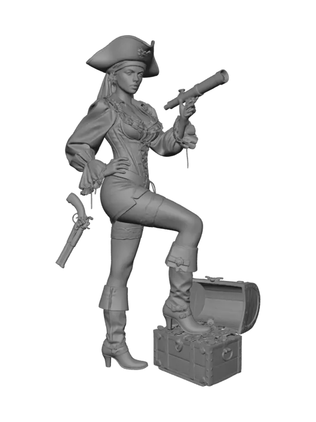 3D model for Pirate Treasure Portrait