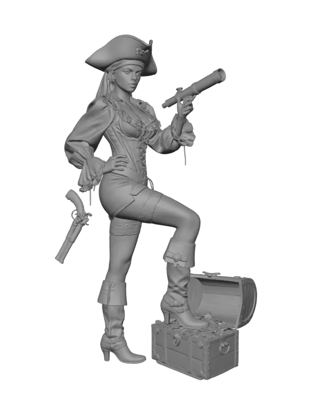3D model for Pirate Treasure Portrait