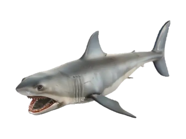 Open-Mouthed Shark - Predatory 3D model, vytvořený pomocí AI