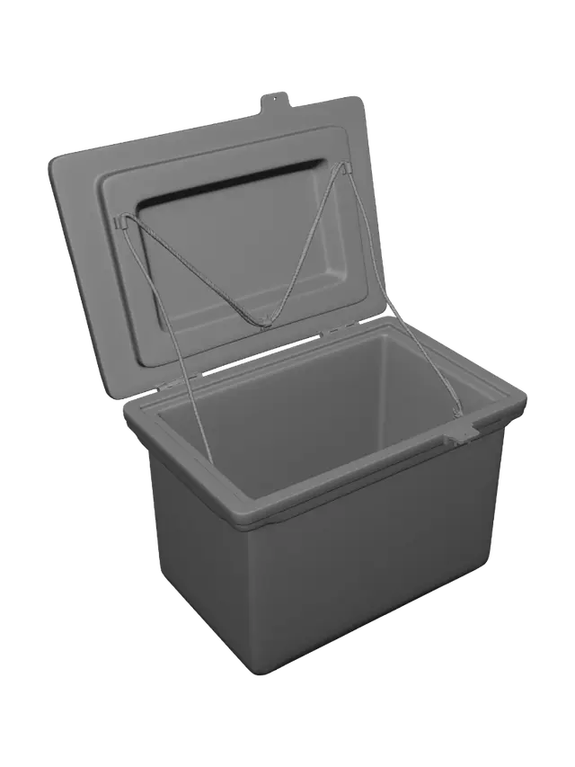 3D model for Blue cooler with open lid