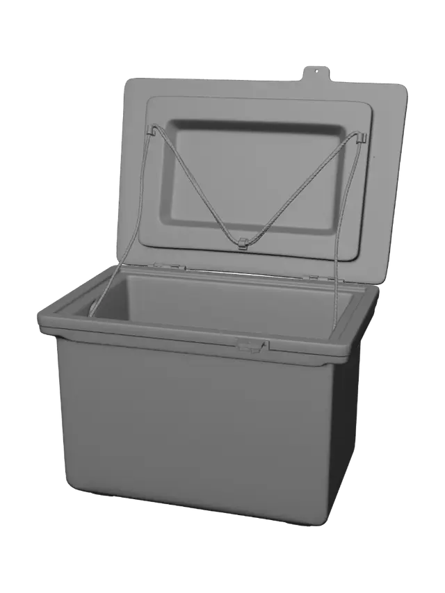 3D model for Blue cooler with open lid