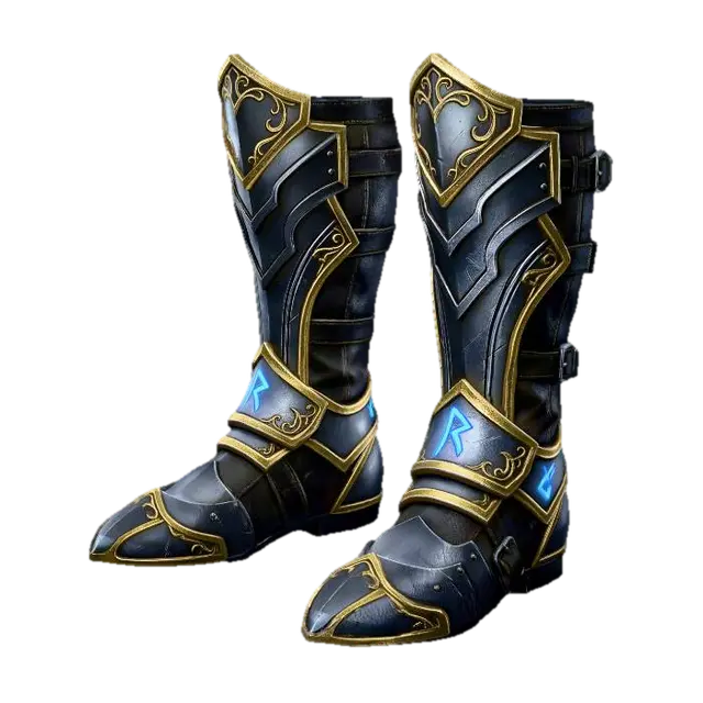 Azure Rune Boots 3D-model, gegenereerd door AI